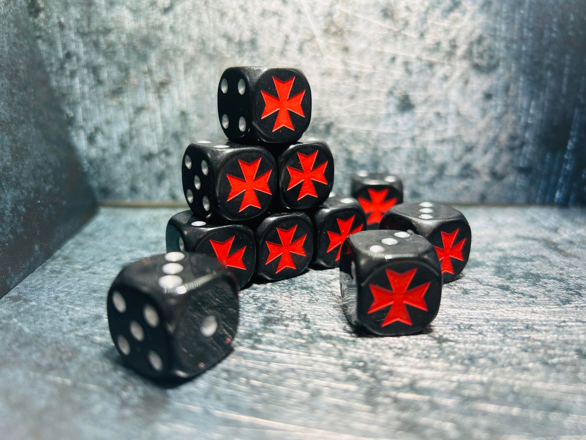 Black Templars 16mm dice - Image 2
